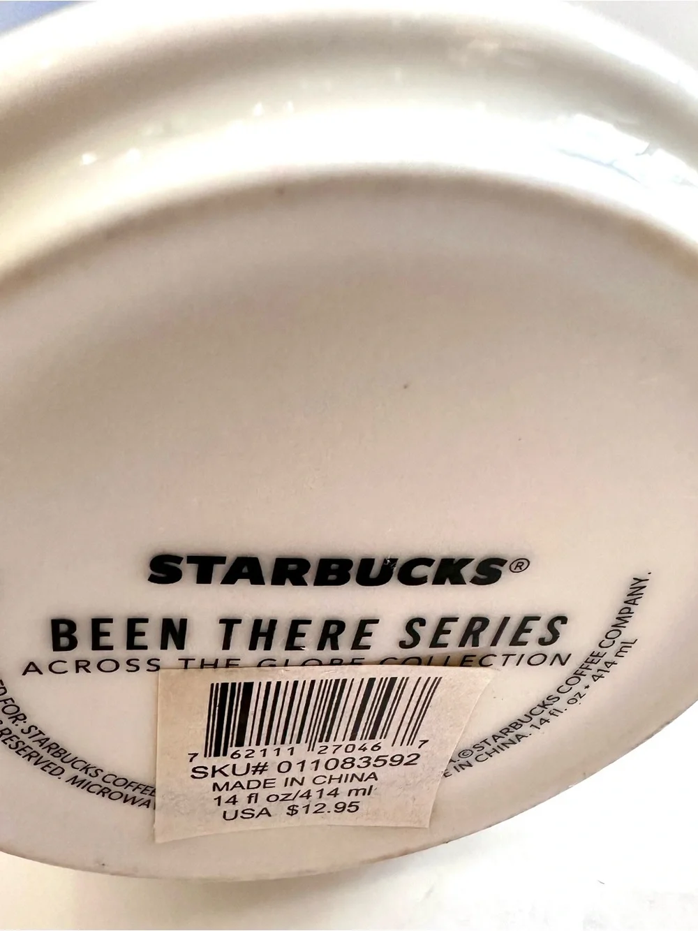 Starbucks White Ceramic Mug with Black Logo